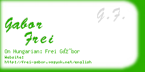 gabor frei business card